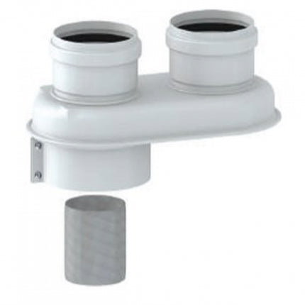 Stabile - Sdoppiatore monoblocco alluminio per caldaie convenzionali compatibile con Ariston - Vaillant - Saunier Duval