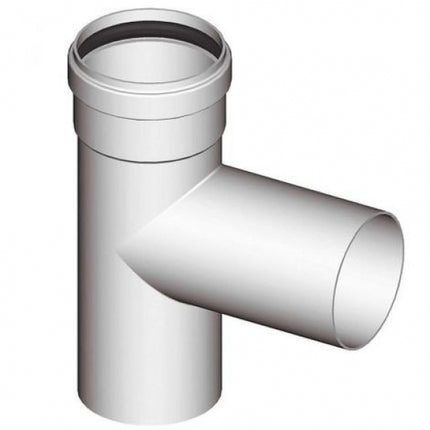 Raccordo a tee 90° ø80 monoparete alluminio per caldaie convenzionali (no condensazione)