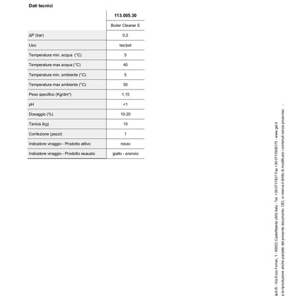 Disincrostante 10 litri acido per caldaie