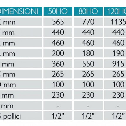 Isea - Scaldabagno elettrico orizzontale 120 litri flangiato versione sinistra - Garanzia 2 anni - Modello: Swing