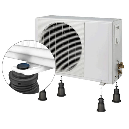 Kit supporti antivibrante base ⌀100 mm regolabili in altezza da un minimo di 100 mm fino a 130 mm