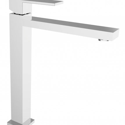 Teorema - Miscelatore lavabo alto con scarico click-clack cromato - Serie: Pillar