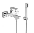 Teorema - Miscelatore Vasca completo di doccetta flessibile e applique serie Pillar