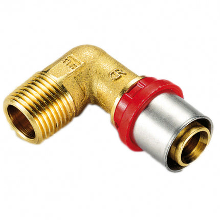 Tiemme - Raccordo Curvo Maschio Per Multistrato A Pressare 11/4"-ø40