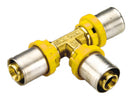 Raccordo A Tee ridotto 16x20x16 Per Multistrato Gas A Pressare (20 misura centrale)