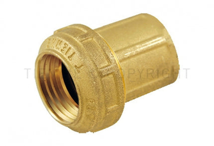 Tiemme - Raccordo Dritto Femmina  1"1/2 ø50 In Ottone Polietilene