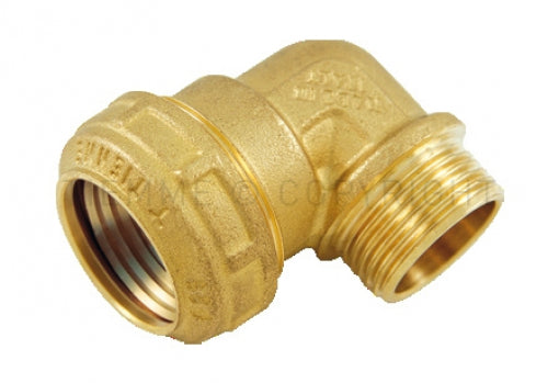 Raccordo Curvo Maschio 1"1/4 ø40 Ottone Polietilene