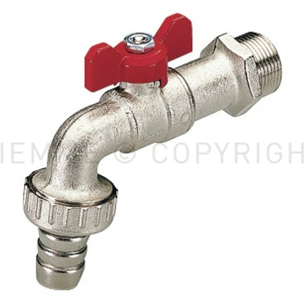 Tiemme - Rubinetto a sfera 1/2" con leva a farfalla rossa