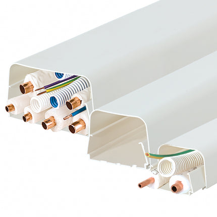 Vecamco - Canalina ø90x65 per condizionamento - Asta 2 metri