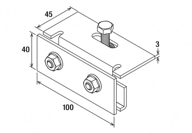 Fischer - Staffa universale per installazioni fotovoltaiche su lamiera aggraffata