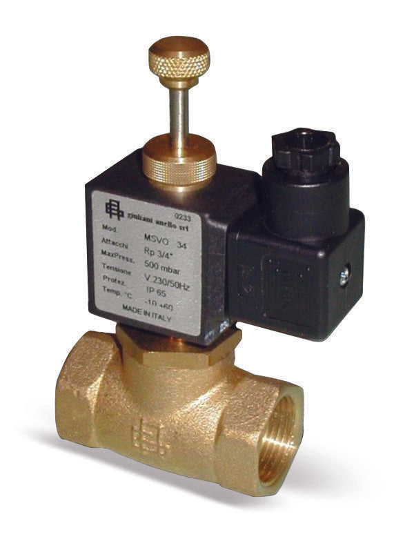 Elettrovalvola Gas 3/4" - Normalmente Aperta - Con bobina inclusa 12 V