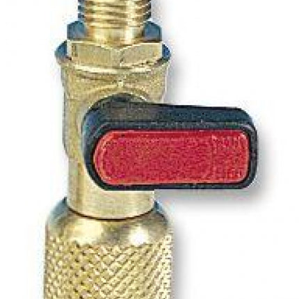 Rubinetto con depressore 1/4" femmina con girello - 1/4" (gas r407/r22) per condizionamento