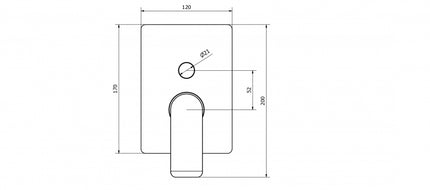 Teorema - Miscelatore Incasso Doccia Con Deviatore Cromato - Serie: Xs