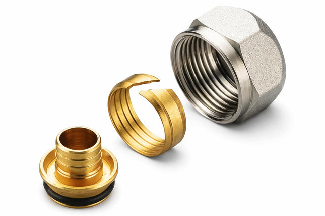 Tiemme - Adattatore 3/4" ø17 sp 2,0 per tubo pex (dado + ogiva + inserto)