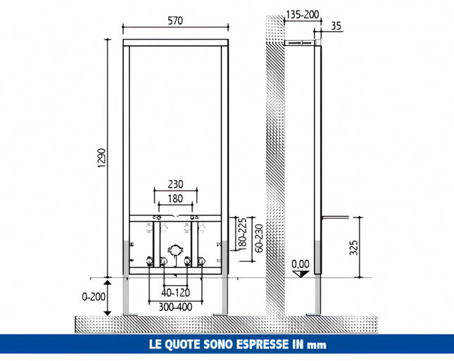 PUCCIPLAST - Telaio Bidet Sospeso Con Kit Di Montaggio