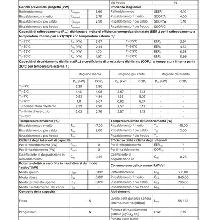 Ariston - Climatizzatore monosplit a parete inverter gas R32 - 9.000 Btu - Modello: ALYS C25