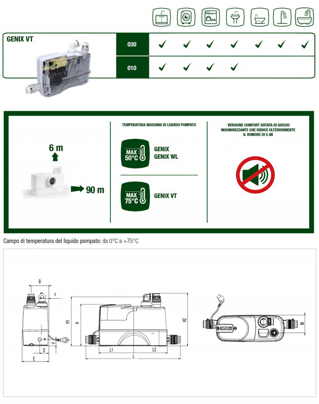 Dab - Cassetta Trituratrice Di Raccolta E Sollevamento Genix Vt 010 230 V/50 Hz - Articolo: 60185582
