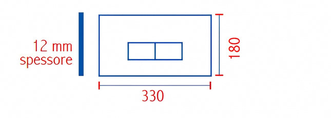 Pucciplast - Placca Eco 12 Mm Con Telaio + Sportello - Colore: Cromo