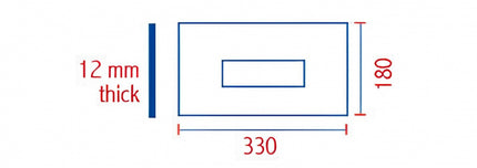 Pucciplast - Placca Sara 330x180 mm spessore 12 mm Con Telaio + Sportello - Colore: Cromo