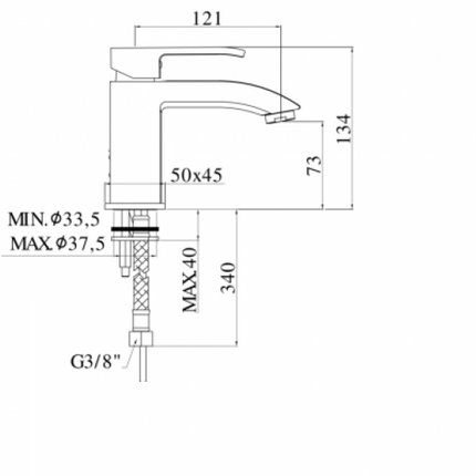 Paffoni - Miscelatore Lavabo Cromato Senza Scarico - Serie: Level