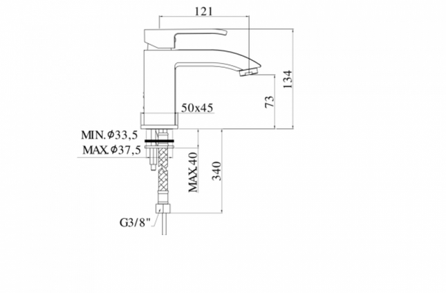 Paffoni - Miscelatore Lavabo Cromato Senza Scarico - Serie: Level