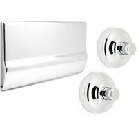 Pucciplast - Placca Di Copertura + Rosoni + Pulsanti - Colore: Cromato - Art. 7522