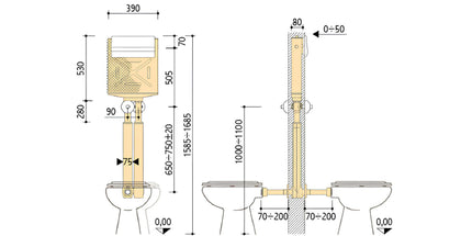 Pucciplast - Cassetta Incasso Pucci Rame 10 Litri Per Vasi Abbinati