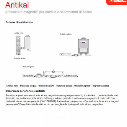 Gel - Filtro anticalcare magnetico 3/4"