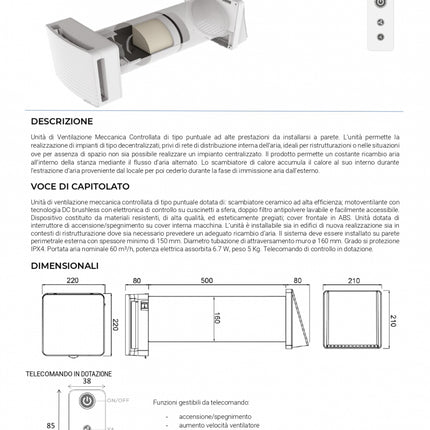 Aspiratore Primair 60 Light ø160