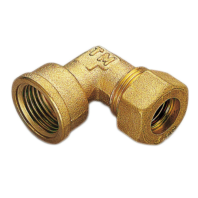 Gomito Femmina 1/2" Ø14 Per Rame Con Oring