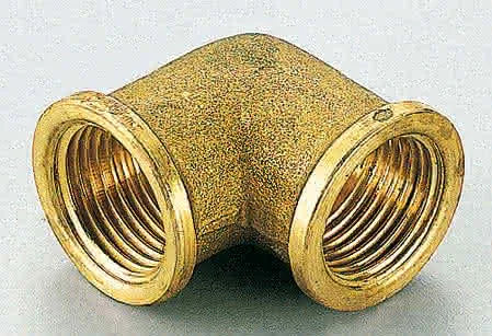 Gomito 11/2" Femmina-Femmina Ottone Giallo