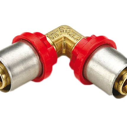 Tiemme - Raccordo Curvo/Gomito Doppio Ø20 Multistrato A Pressare Acqua