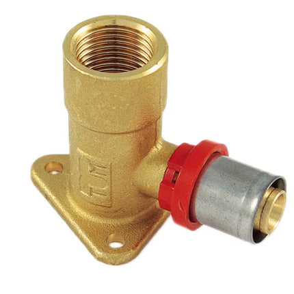 Gomito Con Base 1/2" Ø20 Multistrato A Pressare  - Serie: Compact