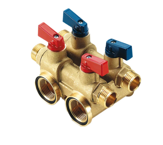 Tiemme - Collettore Doppio 3/4" Con Uscite Da 1/2" Per Sanitari