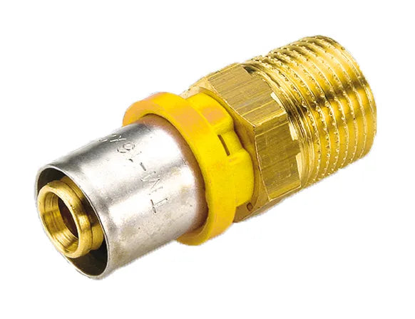 Tiemme - Raccordo Diritto/Niples Maschio 3/4" Ø20 Multistrato A Pressare Gas
