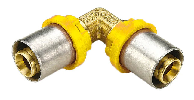 Tiemme - Raccordo Curvo/Gomito Doppio Ø16 Multistrato A Pressare Gas