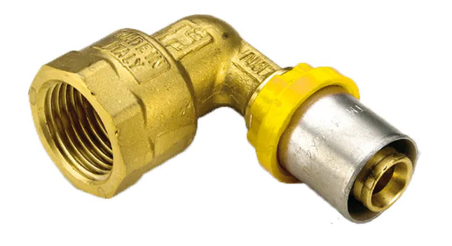 Tiemme - Raccordo Curvo/Gomito Femmina 1/2" Ø16 Multistrato A Pressare Gas