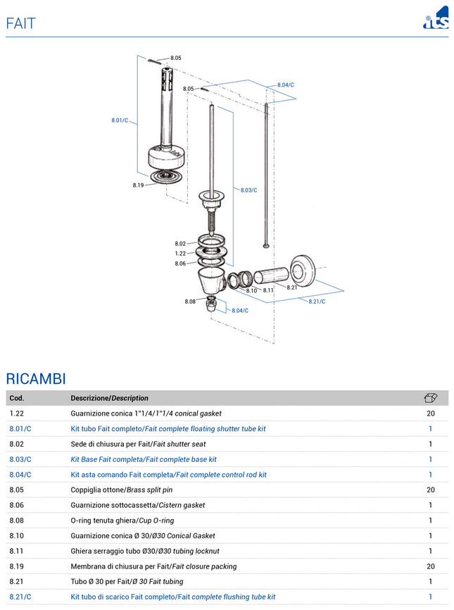 Its Todini - Kit Tubo Completo Per Batteria Fait