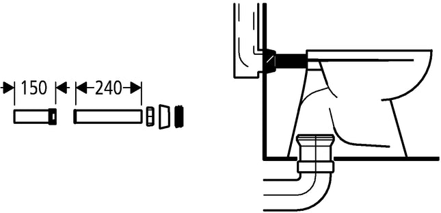 Grohe - Canotto Di Collegamento Con Rosone Per Cassetta Ad Incasso