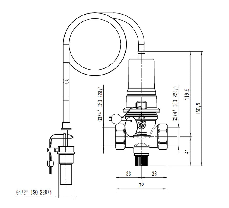 Caleffi - Valvola Di Intercettazione Combustibile 3/4" 98°C Art. 541050