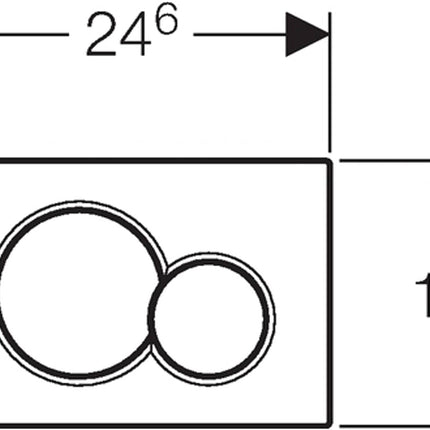 Geberit - Placca Di Comando 2 Pulsanti Sigma01 - Colore: Cromo Lucido