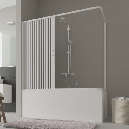 Forte - Box vasca angolare riducibile apertura laterale a soffietto 170x70 cm altezza 150 cm - Serie Colibrì Plus Alfa