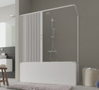 Forte - Box vasca angolare riducibile apertura laterale a soffietto 170x70 cm altezza 150 cm - Serie Colibrì Plus Alfa