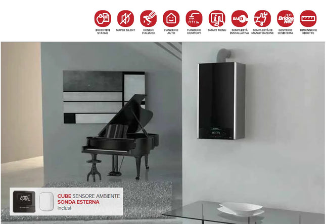 Ariston - Alteas One Net 30 Kw Caldaia Murale A Condensazione Metano Con Kit Fumi (Caldaia E Kit Fumi) - Articolo: 3301059