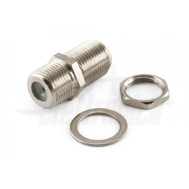 Antennistica - Presa F A Pannello Passante Lunghezza 20 Mm Con Dado