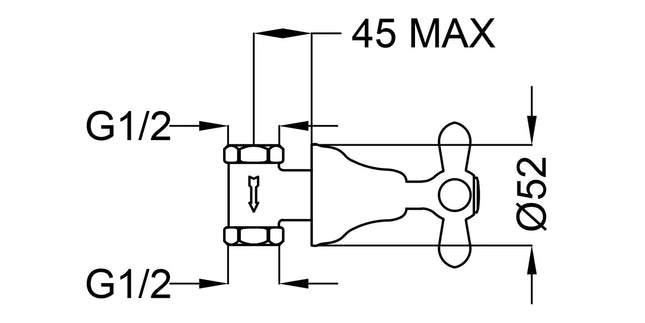 Teorema - Rubinetto Ad Incasso - Serie: Daisy - Colore: Cromato - Articolo: 7000011004