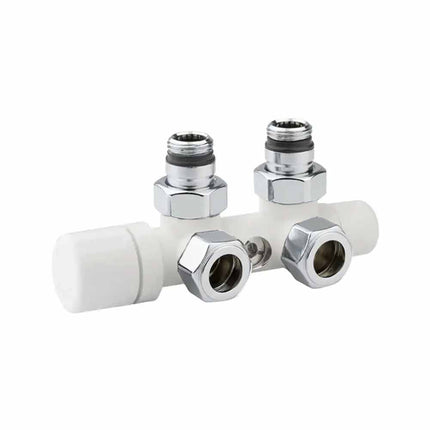 Arteclima - Valvola Mono-Bitubo da 1/2" Destra 24x19 Bianco-Cromo
