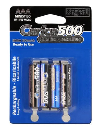 Beghelli - Blister 4 Batterie Ricaricabili Aaa