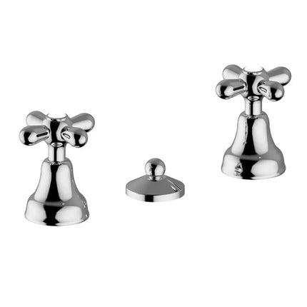 Teorema - Batteria Bidet Tre Fori Senza Canna - Serie: Daisy - Colore: Cromato - Articolo: 70408110X4