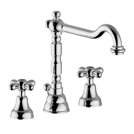 Teorema - Batteria Lavabo Tre Fori - Serie: Daisy - Colore: Cromato - Articolo: 70315110X4